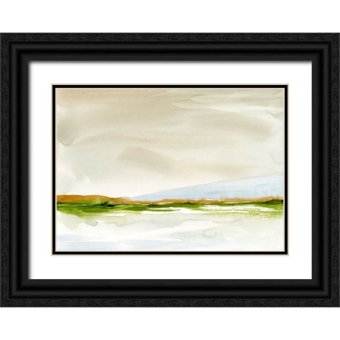 Snowy Walk Black Ornate Wood Framed Art Print with Double Matting by Randy Noble Fine Art