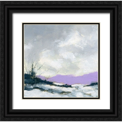 Winters Trail Black Ornate Wood Framed Art Print with Double Matting by Randy Noble Fine Art