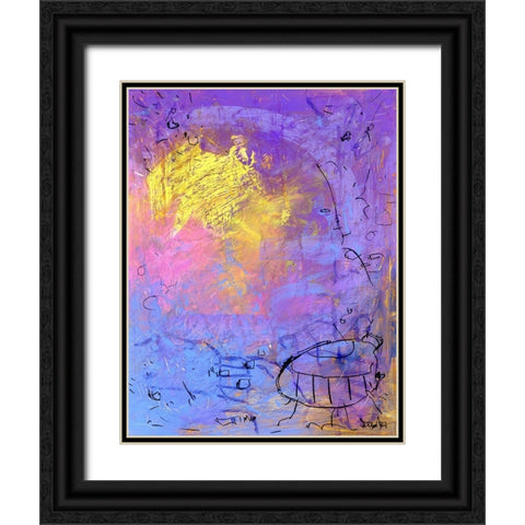 Shared Ladder Black Ornate Wood Framed Art Print with Double Matting by Randy Noble Fine Art