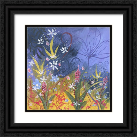 Splash Of Color Black Ornate Wood Framed Art Print with Double Matting by Randy Noble Fine Art