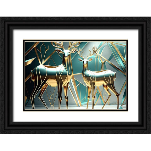 Metallic Majesty 6 Black Ornate Wood Framed Art Print with Double Matting by Heere, Ray