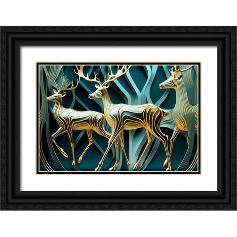 Metallic Majesty 8 Black Ornate Wood Framed Art Print with Double Matting by Heere, Ray