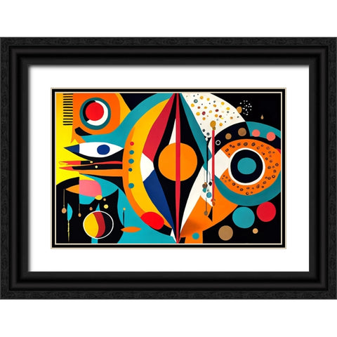 Mid Century Celebration Of All Cultures 4 Black Ornate Wood Framed Art Print with Double Matting by Heere, Ray
