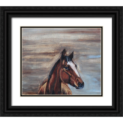 A Good Mare Black Ornate Wood Framed Art Print with Double Matting by Gould, Renee