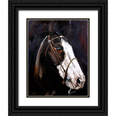 Bold Faced Black Ornate Wood Framed Art Print with Double Matting by Gould, Renee