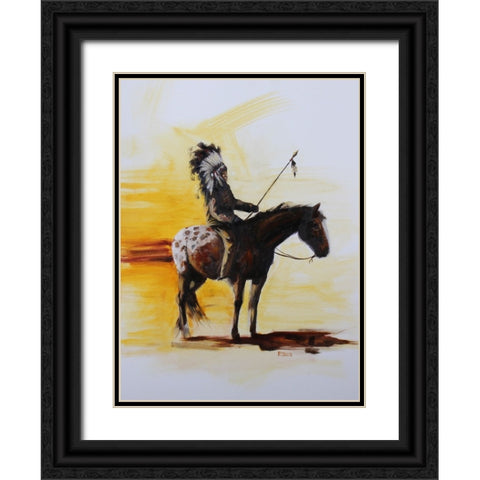 Fed by the Sound of Drums Black Ornate Wood Framed Art Print with Double Matting by Gould, Renee