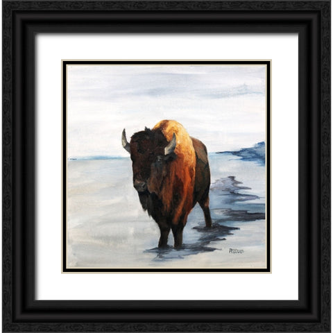Iceman Black Ornate Wood Framed Art Print with Double Matting by Gould, Renee