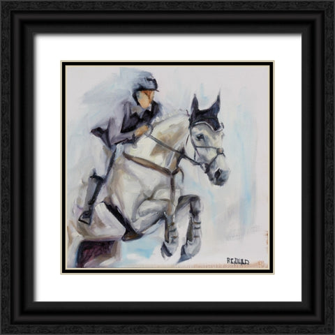 Jumper Grey Black Ornate Wood Framed Art Print with Double Matting by Gould, Renee
