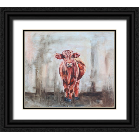 Little Red Black Ornate Wood Framed Art Print with Double Matting by Gould, Renee