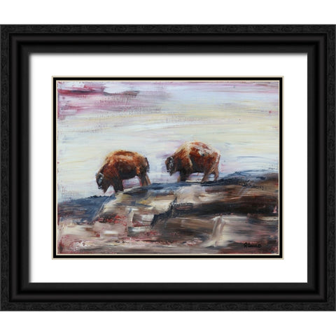 On The Edge Black Ornate Wood Framed Art Print with Double Matting by Gould, Renee