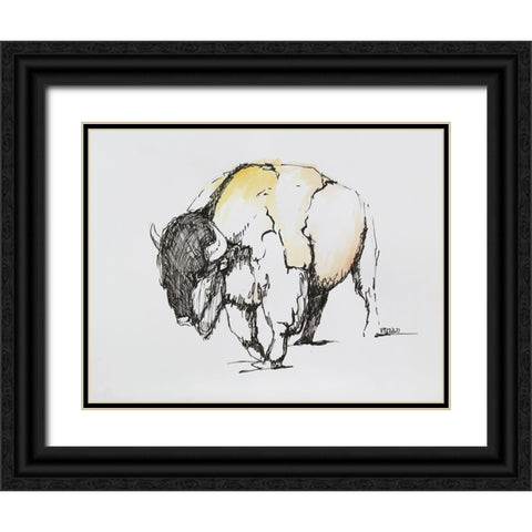 Struttin Black Ornate Wood Framed Art Print with Double Matting by Gould, Renee