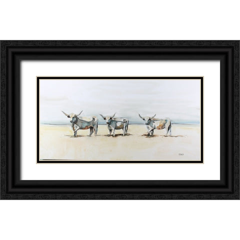 Three Ladies in White Black Ornate Wood Framed Art Print with Double Matting by Gould, Renee