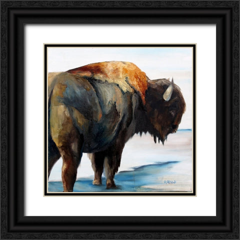 Winters Shadow Black Ornate Wood Framed Art Print with Double Matting by Gould, Renee