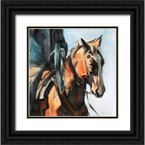 Red Roper Black Ornate Wood Framed Art Print with Double Matting by Gould, Renee