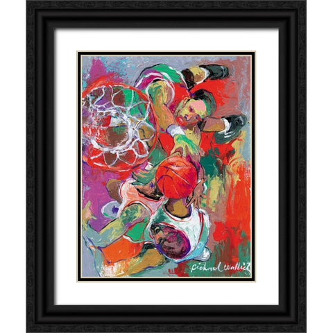 Basketball Black Ornate Wood Framed Art Print with Double Matting by Wallich, Richard