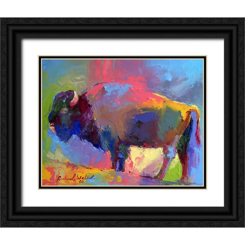 Buffalo Black Ornate Wood Framed Art Print with Double Matting by Wallich, Richard