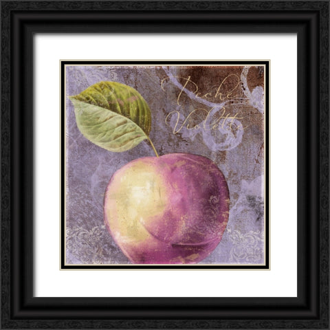 Violette III Black Ornate Wood Framed Art Print with Double Matting by Sasha