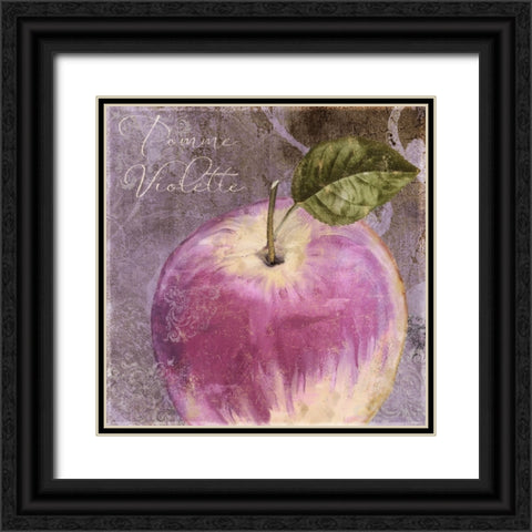 Violette IV Black Ornate Wood Framed Art Print with Double Matting by Sasha