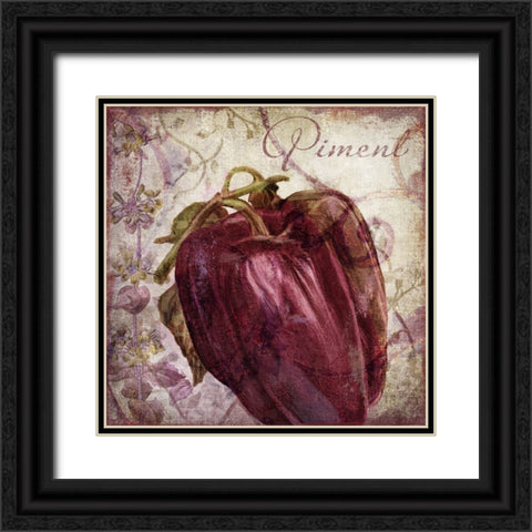 Legumes Francais III Black Ornate Wood Framed Art Print with Double Matting by Sasha