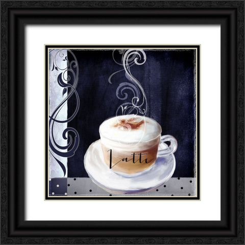 Cafe Blue II Black Ornate Wood Framed Art Print with Double Matting by Sasha