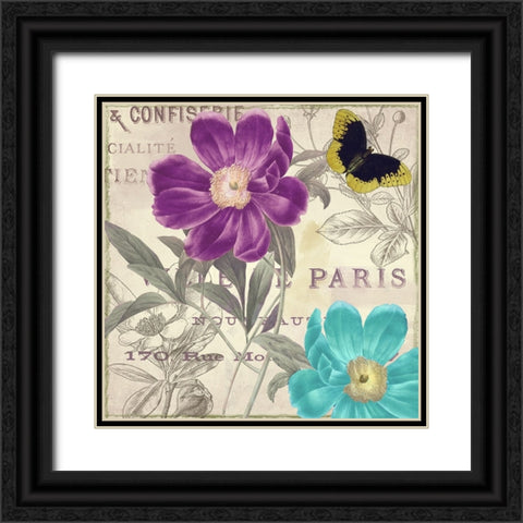 Petals of Paris II Black Ornate Wood Framed Art Print with Double Matting by Sasha