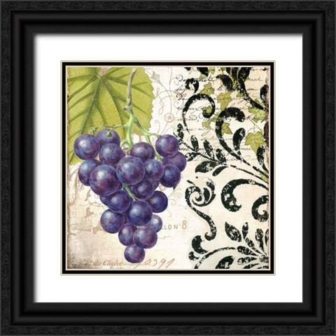 Les Fruits Jardin II Black Ornate Wood Framed Art Print with Double Matting by Sasha
