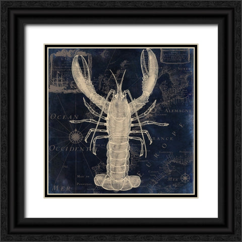 Maritime Blues II Black Ornate Wood Framed Art Print with Double Matting by Sasha