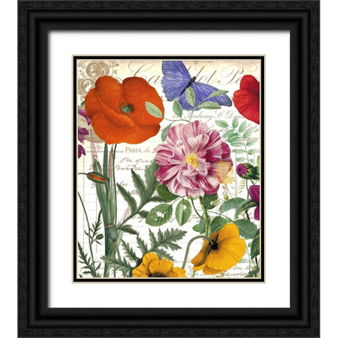 Printemps Black Ornate Wood Framed Art Print with Double Matting by Sasha