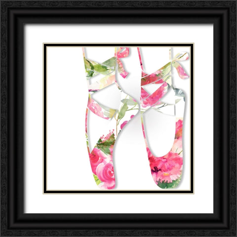 Dancing Girl I Black Ornate Wood Framed Art Print with Double Matting by Sasha