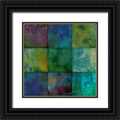 Fabric Squared I Black Ornate Wood Framed Art Print with Double Matting by Sasha