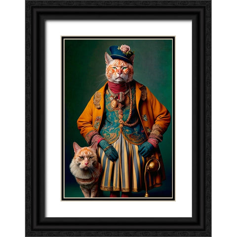 Coloratura I Black Ornate Wood Framed Art Print with Double Matting by Sasha