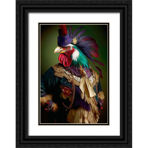 Coloratura VIII Black Ornate Wood Framed Art Print with Double Matting by Sasha