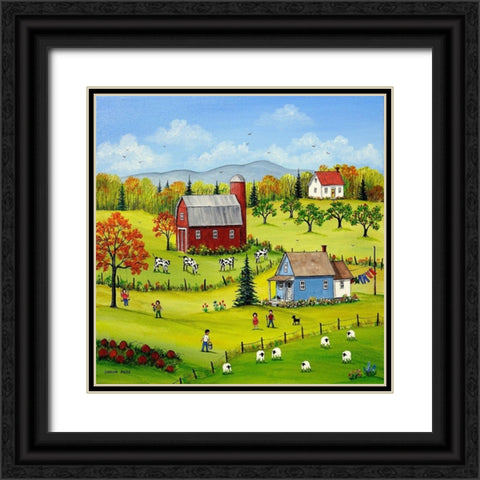 A Nice Autumn Day Black Ornate Wood Framed Art Print with Double Matting by Mark, Sharon