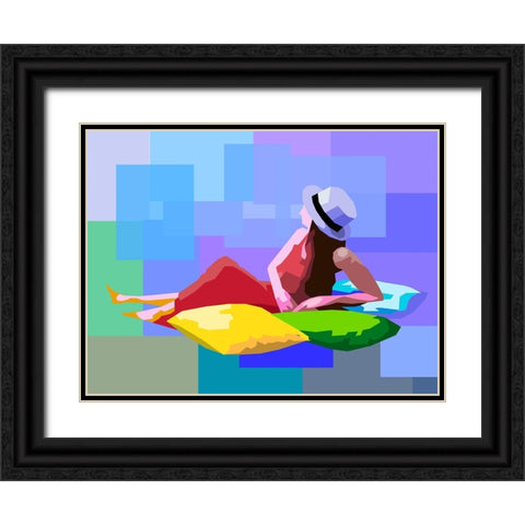Female Black Ornate Wood Framed Art Print with Double Matting by Pansanit, Surapol