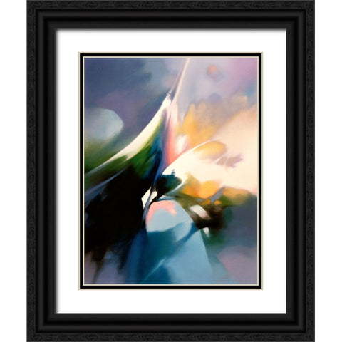 Effervescence Black Ornate Wood Framed Art Print with Double Matting by Leung, Thomas