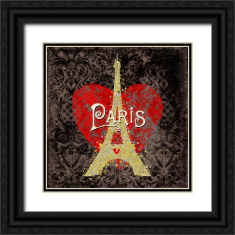 Paris II Black Ornate Wood Framed Art Print with Double Matting by Lavoie, Tina