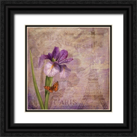 Ville de Paris I Black Ornate Wood Framed Art Print with Double Matting by Lavoie, Tina