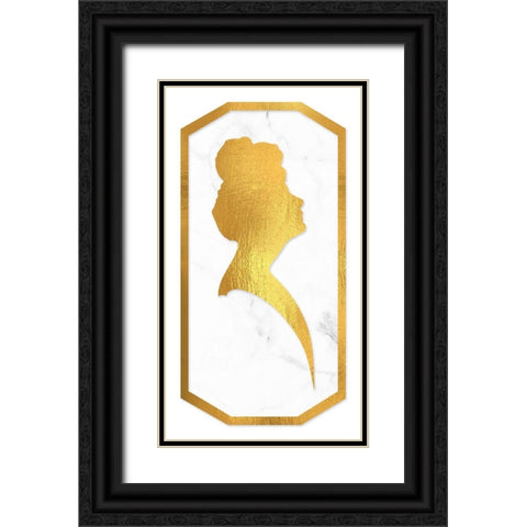 Gibson Girl Cameo Long right Black Ornate Wood Framed Art Print with Double Matting by Lavoie, Tina