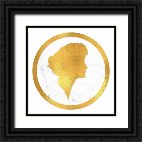 Gibson Girl Cameo right Black Ornate Wood Framed Art Print with Double Matting by Lavoie, Tina