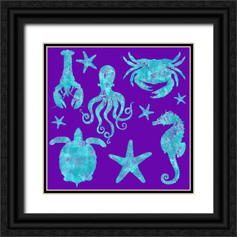 Sponge Marine Life Grouping Black Ornate Wood Framed Art Print with Double Matting by Lavoie, Tina