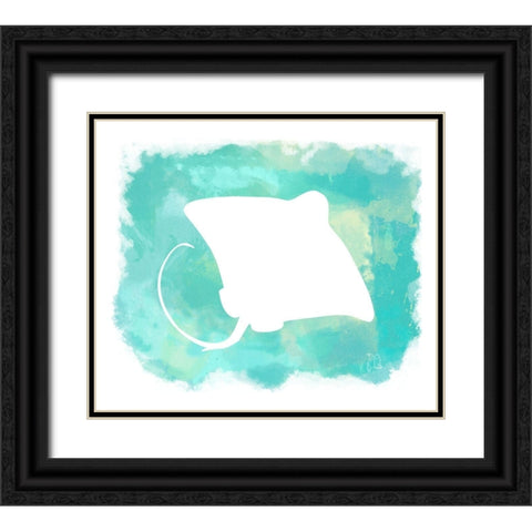 Heart of the Sea Manta Ray Black Ornate Wood Framed Art Print with Double Matting by Lavoie, Tina