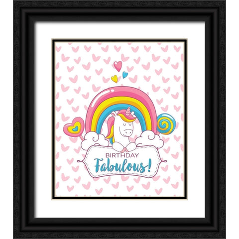 Birthday Fabulous Black Ornate Wood Framed Art Print with Double Matting by Lavoie, Tina