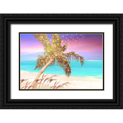 Starlight Beach Black Ornate Wood Framed Art Print with Double Matting by Lavoie, Tina