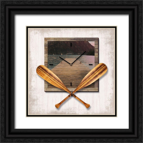Lake Time Black Ornate Wood Framed Art Print with Double Matting by Lavoie, Tina