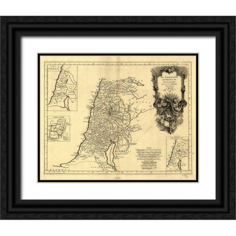Holy Land II Black Ornate Wood Framed Art Print with Double Matting by Vintage Apple Collection