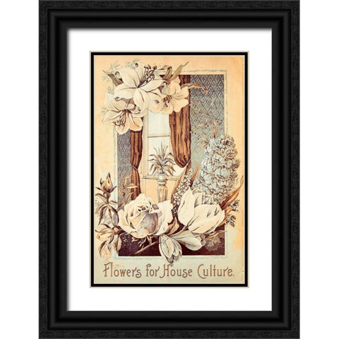Culture Black Ornate Wood Framed Art Print with Double Matting by Vintage Apple Collection