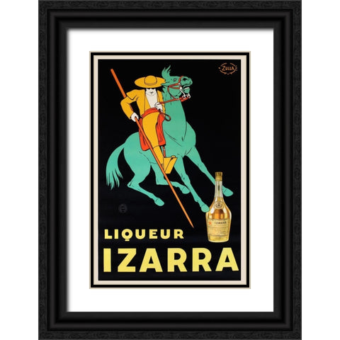 Izarra II Black Ornate Wood Framed Art Print with Double Matting by Vintage Apple Collection