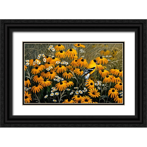 Summer Gold Black Ornate Wood Framed Art Print with Double Matting by Goebel, Wilhelm