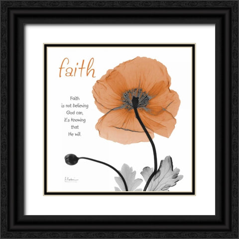 Iceland Poppy Faith Black Ornate Wood Framed Art Print with Double Matting by Koetsier, Albert