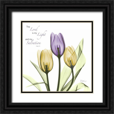 Tulips Salvation Black Ornate Wood Framed Art Print with Double Matting by Koetsier, Albert